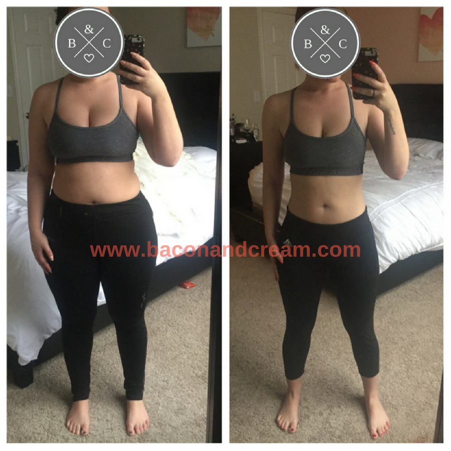before and after weightloss on a ketogenic diet
