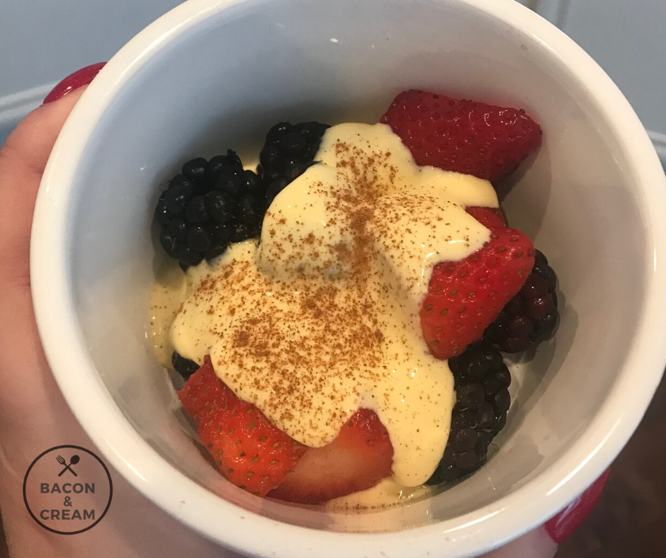 Easy Creme Anglaise Custard Sauce Sugar Free and Low Carb
