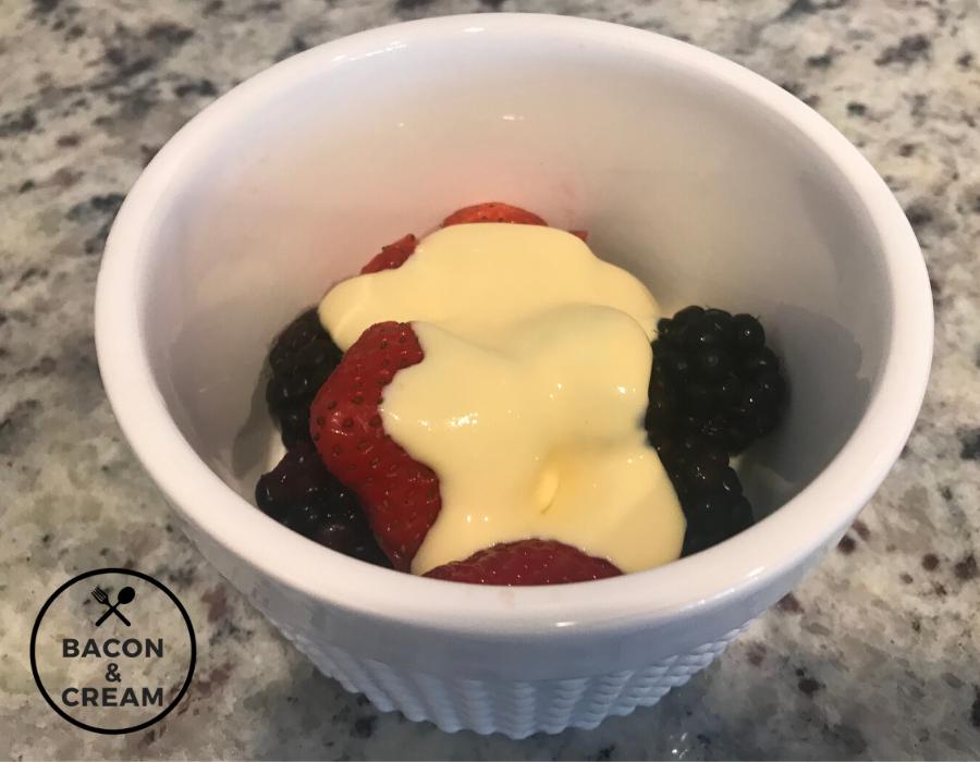 Low Carb and Sugar Free Creme Anglaise Sauce