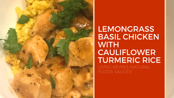 Quick Keto Dinner - Lemongrass Basil Chicken and Turmeric Cauliflower Rice Recipe